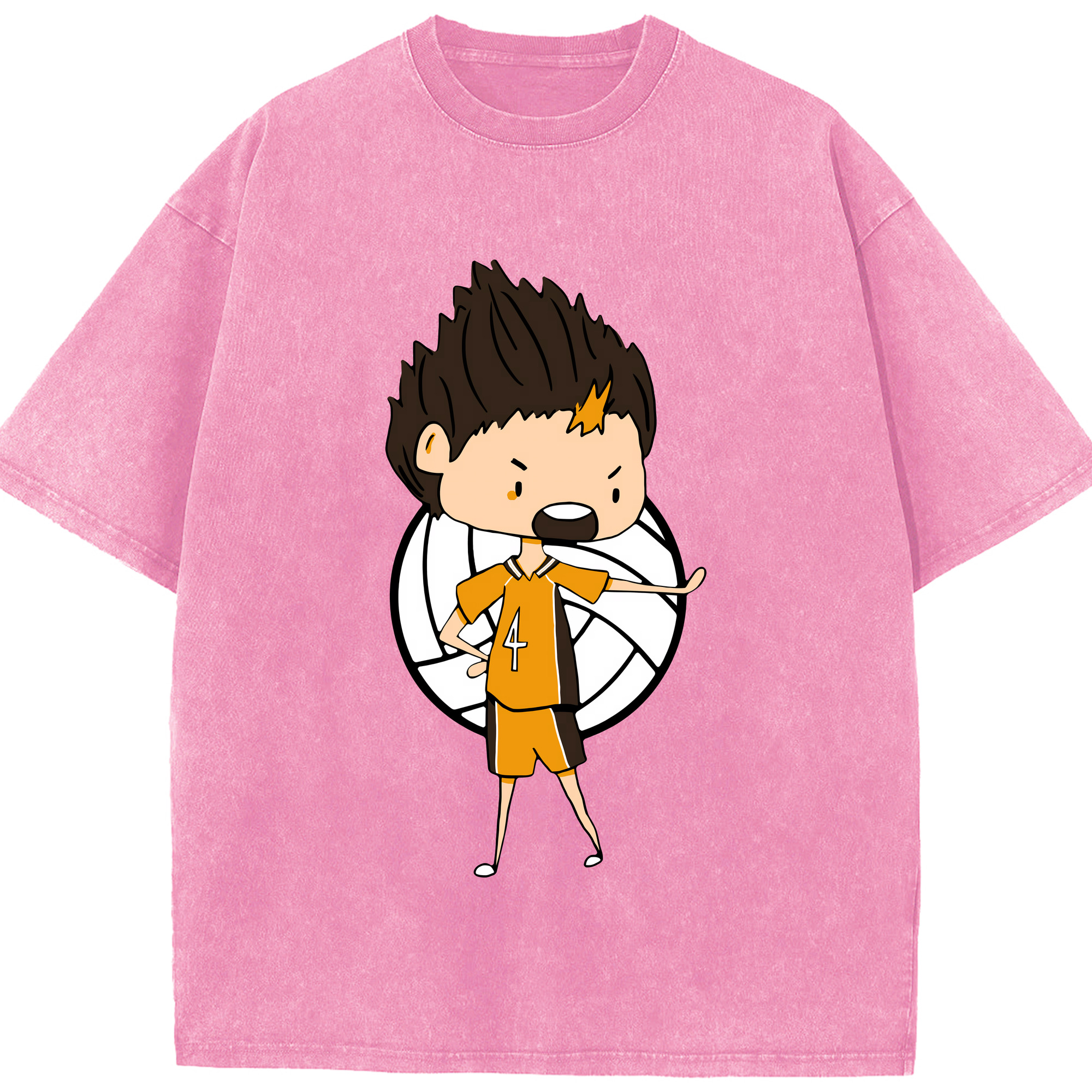 （画像用） ハイキュー!! Haikyu!! 綿100% ヴィンテージ風 半袖Tシャツ（フロントプリント）